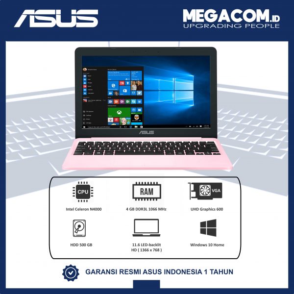 Asus E203MAH-FD413T Pink